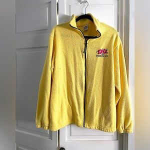 Tahoe, PISMO BEACH, ladies terry cloth jacket, yellow, large. Smoke free home